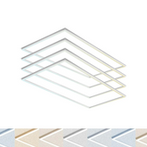 2x4 FT Edge-Lit Frame and T-grid LED Panel Lights Ceiling light fixture with geometric design on a white background